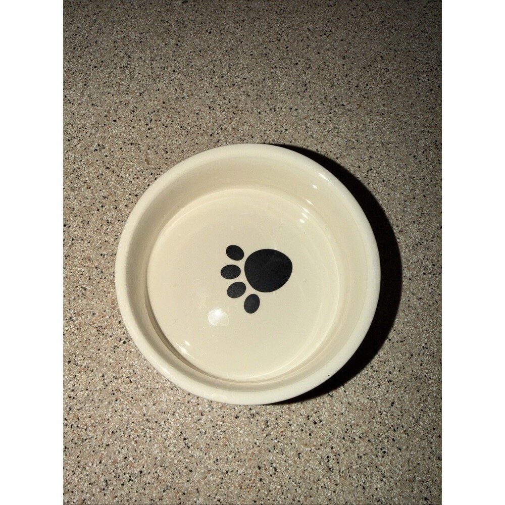 Petrageous Designs Water Bowl Vtg Style Stoneware 6in Wide, 3.5 Cup Dog Cat